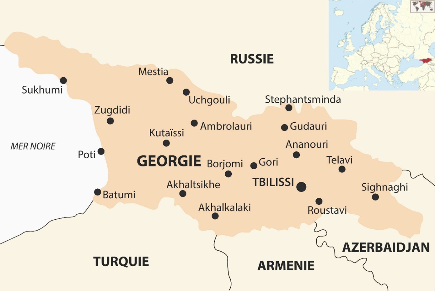 Map Géorgie